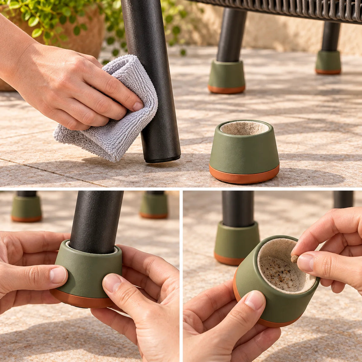 Deck Chair Leg Protector Set — function detail