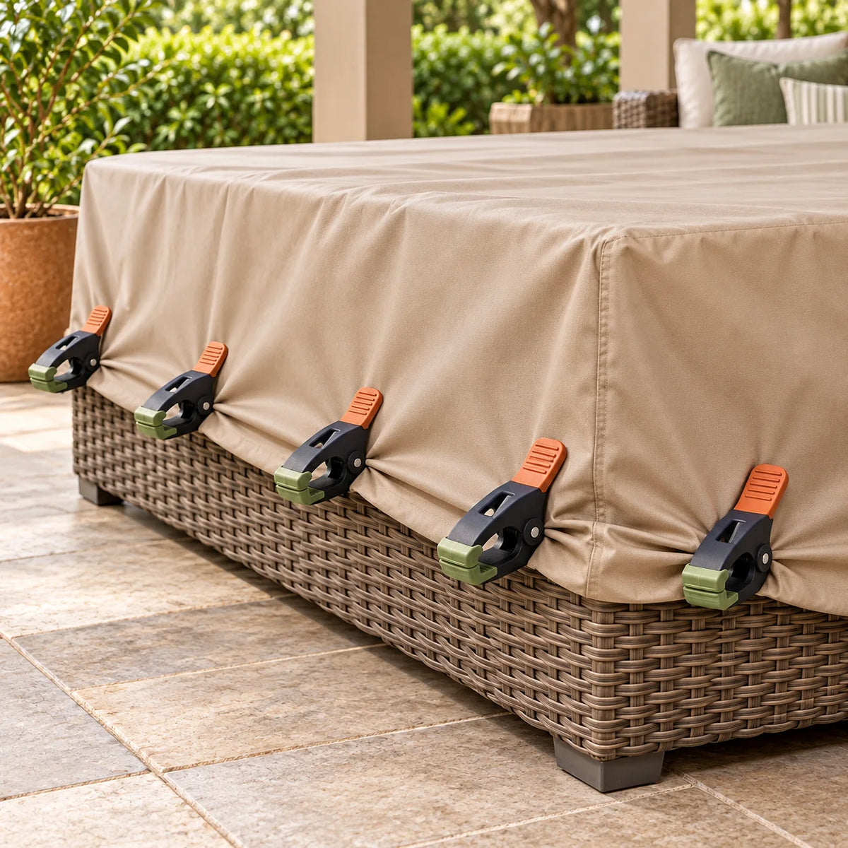 Outdoor Furniture Cover Clip Set — function detail