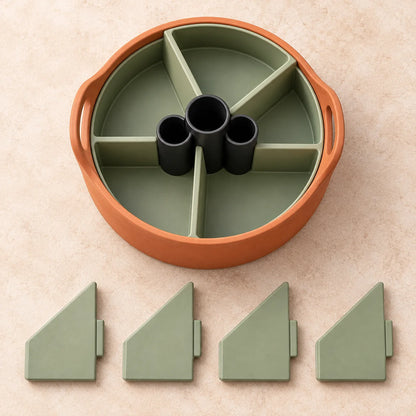 Patio Serving Caddy — included contents